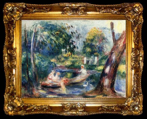 framed  Pierre Renoir Landscape with River, ta009-2